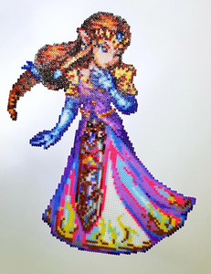Mary G, Blue ribbons, Hama beads.jpg